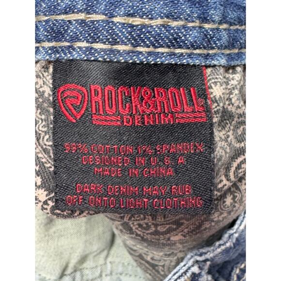 Rock & Roll Denim Mens Pistol Regular Straight Leg Blue Denim Jeans - Size 30x30 - Picture 9 of 10
